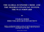 The Global Economic Crisis and the Nigerian Financial System
