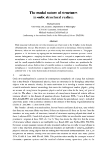 The modal nature of structures in ontic structural realism