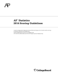 AP® Statistics 2014 Scoring Guidelines