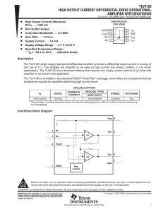 High Output Differential Drive Operational