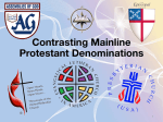 Contrasting Mainline Protestant Denominations
