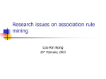 Research issues on association rule mining
