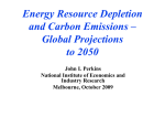 Energy Resource Depletion and Carbon Emissions – Global