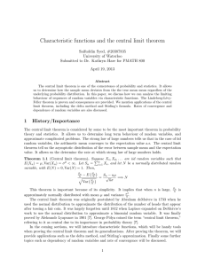 Characteristic functions and the central limit theorem