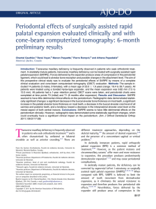 Periodontal effects of surgically assisted rapid palatal expansion