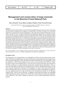 Management and conservation of large mammals in the Bavarian