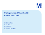 The Importance of Water Quality in HPLC and LC-MS