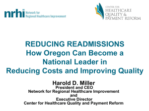 Presentation on Readmissions to Oregon Health Care Quality