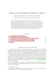 NOTES ON NON-ARCHIMEDEAN TOPOLOGICAL GROUPS