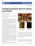 Tunable quantum dots in carbon nanotubes