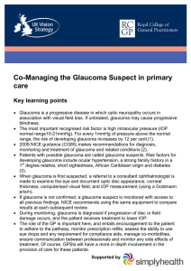 Co-Managing the Glaucoma Suspect in primary care