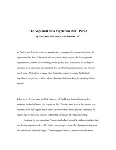 1 The Argument for a Vegetarian Diet – Part 3 By Gary Null, PhD