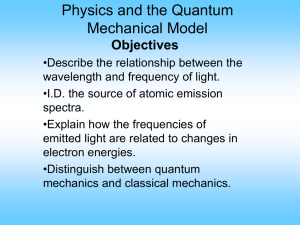 Quantum Mechanics and the Bohr Model - slater science