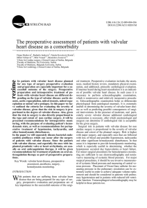 The preoperative assessment of patients with valvular heart disease