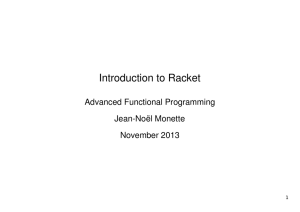 Introduction to Racket