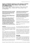 Impact of metabolic syndrome on the outcome of patients with stable