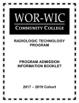 radiologic technology program admission information - Wor