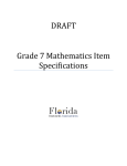 Grade 7 Mathematics Item Specifications