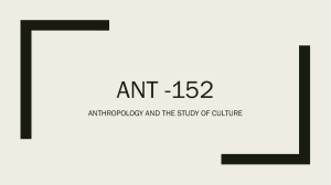 anthropology - ANT 152