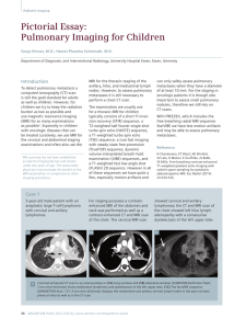 Pictorial Essay: Pulmonary Imaging for Children