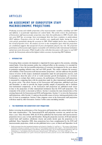 An assessment of Eurosystem staff macroeconomic projections