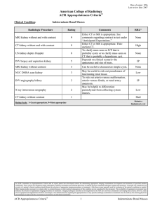 Indeterminate Renal Mass - Diagnostic Centers of America