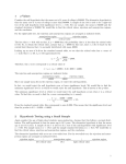 1 p-Values 2 Hypothesis Testing using a Small Sample