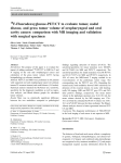 F-Fluorodeoxyglucose-PET/CT to evaluate tumor, nodal disease