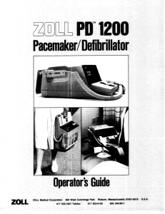 Zoll 1200 Operators Manual