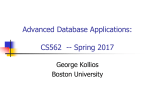 Advanced Database Applications Fall 2001