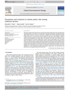 Perceptions and responses to climate policy risks among California