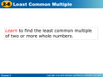Find the least common multiple