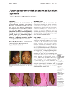 Apert syndrome with septum pellucidum agenesis