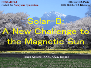 Solar-B - to Nobeyama Radio Observatory