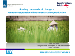 SNV Project 2: CSA and Women Economic empowerment