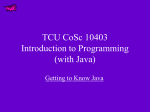 4-Getting To Know Java