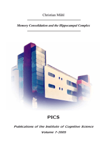 Memory Consolidation and the Hippocampal Complex