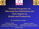National Perspective on Micronutrient Deficiencies and