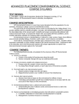 advanced placement environmental science course syllabus