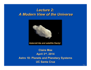 Lecture 2: A Modern View of the Universe