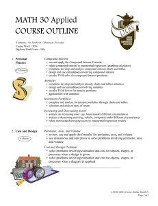 Math 30A Course Outline