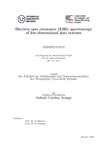 Electron spin resonance (ESR) spectroscopy of low