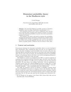 Elementary probability theory in the Eindhoven style