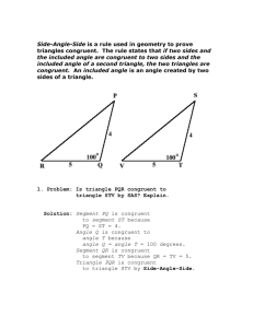 Side-Angle-Side is a rule used in geometry to prove triangles