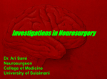 Investigations in Neurosurgery