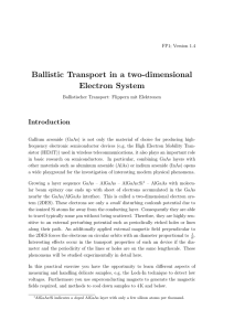 Ballistic Transport in a two-dimensional Electron System