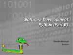 Software Development Python (Part B)