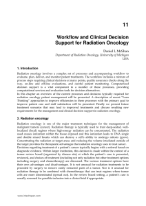 Workflow and Clinical Decision Support for Radiation Oncology