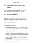 12 Statistical Properties of Descriptive Statistics