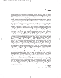Classical Latin textbook - Preface, Introduction